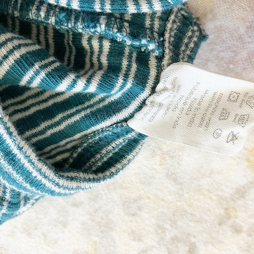 Kate Quinn baby Girl 6-12 Mos Dress Long Sleeve Green Striped Ruffle Casual - Picture 6 of 6